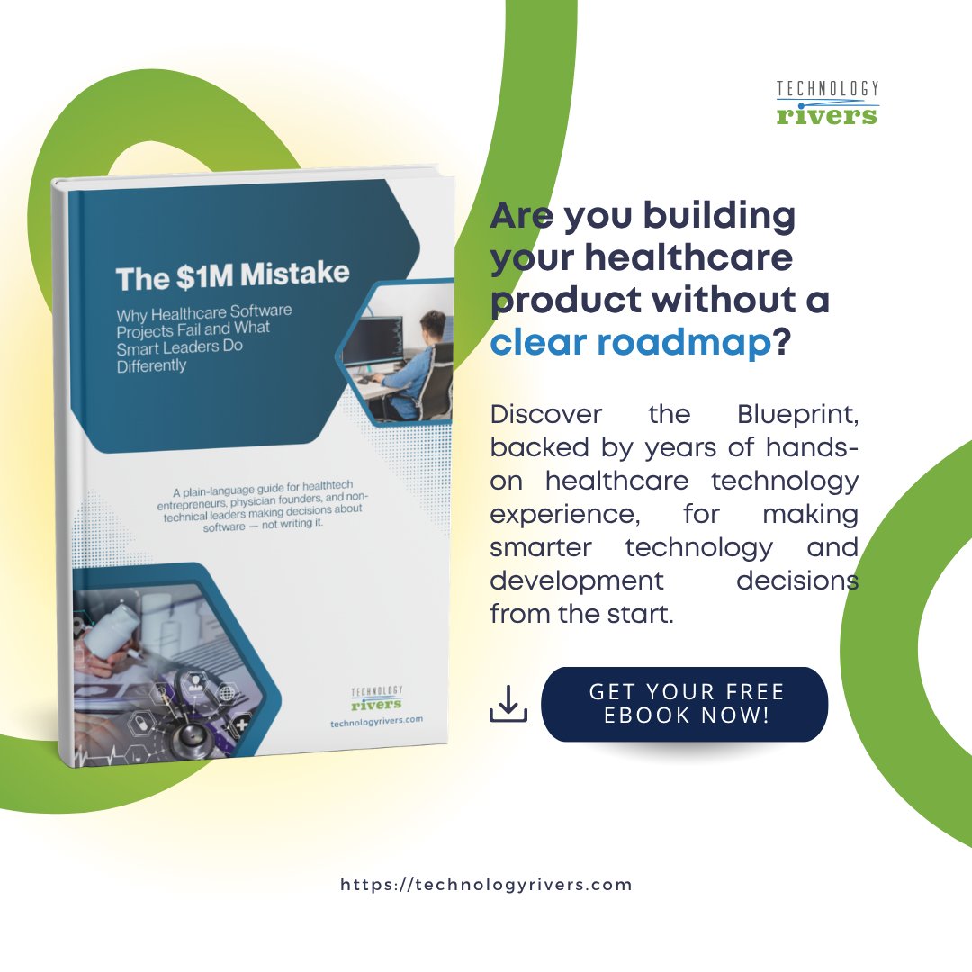 techrivers's tweet photo. Healthcare software projects rarely fail because of one big mistake.

Compliance gaps, delayed EHR integrations, unreliable AI, and unclear codebases can become costly problems.

📖To Learn what smart leaders do differently read the guide: https://t.co/PujtFQ5Q9Y https://t.co/AIj7fohIrT