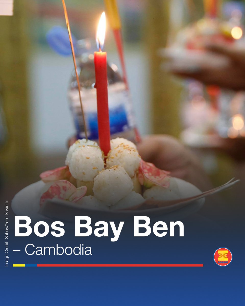 ASEAN's tweet photo. As our Cambodian friends celebrate the Pchum Ben, families make their way to pagodas with food, prayers and offerings to honour their departed ancestors.

Among the foods prepared for the occasion is Bay Ben—small balls of sticky rice. Some are offered at the pagoda, while others are traditionally scattered around the temple grounds or nearby fields.

The practice is connected to the belief that wandering or suffering spirits may be unable to enter sacred places. By leaving Bay Ben outside, families ensure that these spirits are not left without food as they remember those who have passed before them.

It is one of the traditions that marks Pchum Ben, bringing together remembrance, family and Buddhist practice in Cambodia.