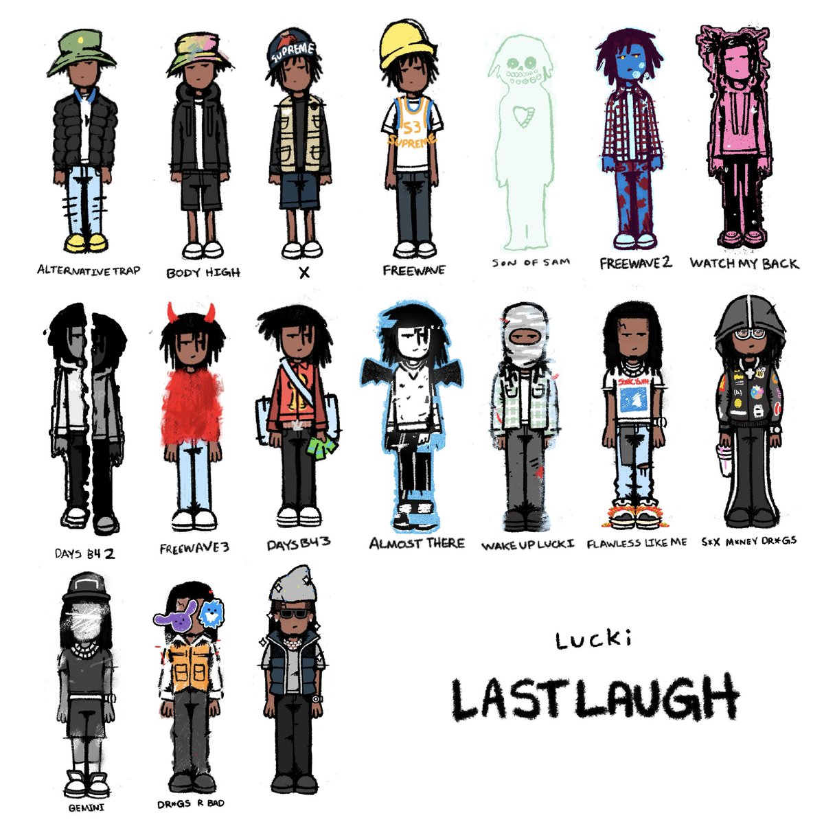 kodone's tweet photo. LUCKI - LAST LAUGH

OCT 16 

COVER ART BY ME 

🎭 https://t.co/cAsSTiyyCQ
