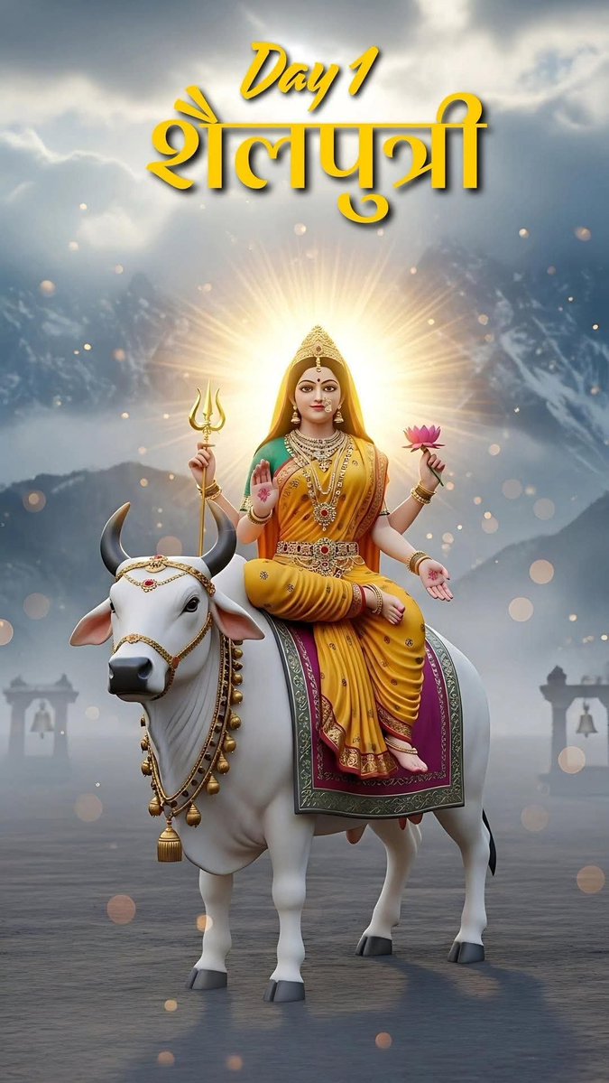 DineshD7737's tweet photo. नवदुर्गा के प्रथम स्वरूप माँ शैलपुत्री की उपासना को समर्पित शारदीय नवरात्रि के प्रथम दिवस की सभी को हार्दिक शुभकामनाएं!

माँ शैलपुत्री की कृपा से सभी के जीवन में सुख, शांति, समृद्धि एवं आरोग्य का संचार हो तथा हर परिवार में मंगल और खुशहाली बनी रहे, यही प्रार्थना है। 

बोलो जय माता दी 🙏🚩

#नवरात्रि #जय_माता_दी #Navratri
#HappyNavratri Elon Delhi