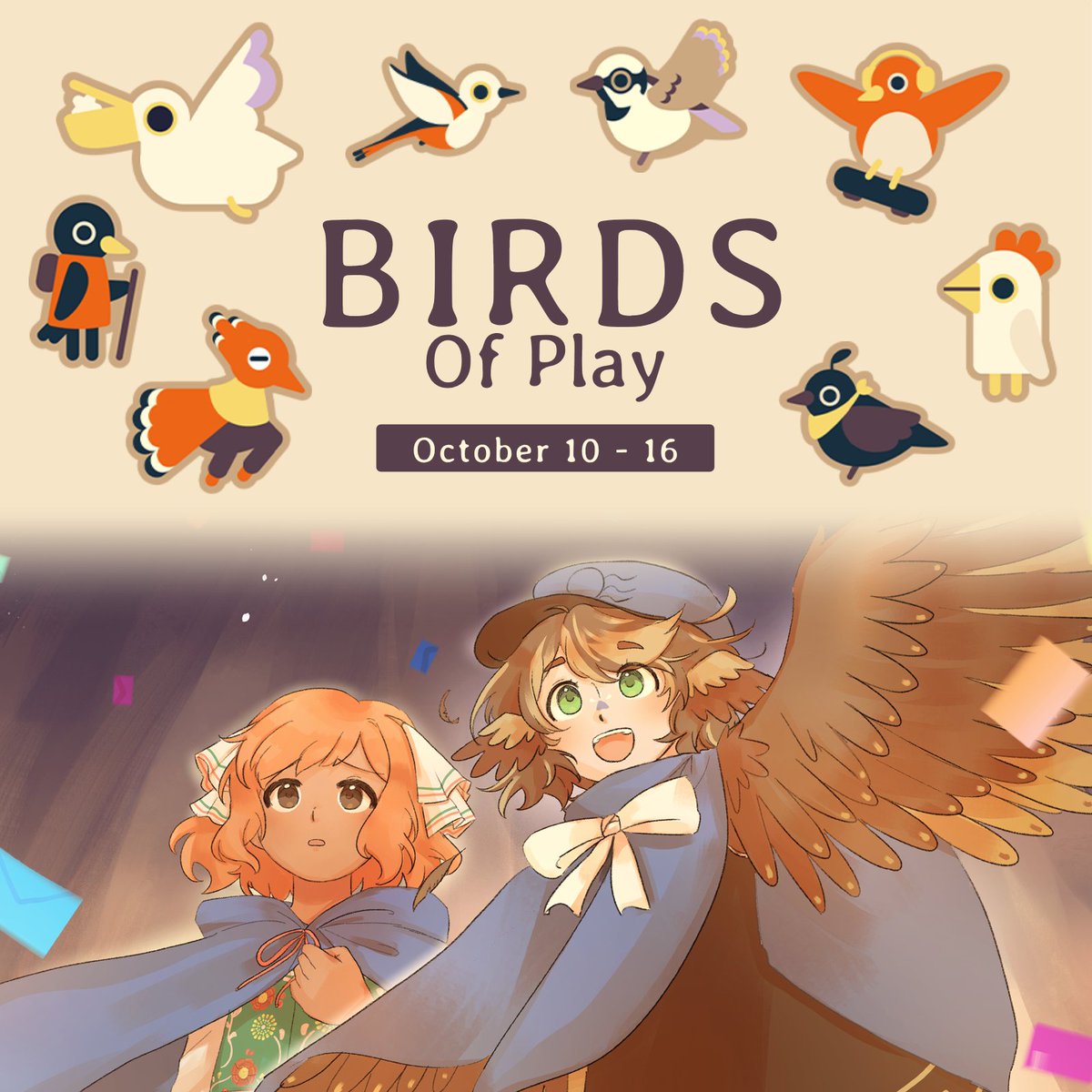 vnstudioelan's tweet photo. The Birds of Play Steam festival has just begun and our cute puzzle game Upwards, Rain! The Post Office of Farewells is taking part in the festival with a 50% discount!
It's recently been translated into multiple languages, so check it out~
https://t.co/6loJOv8F4F
#birdsofplay https://t.co/D8xVD0qAmb