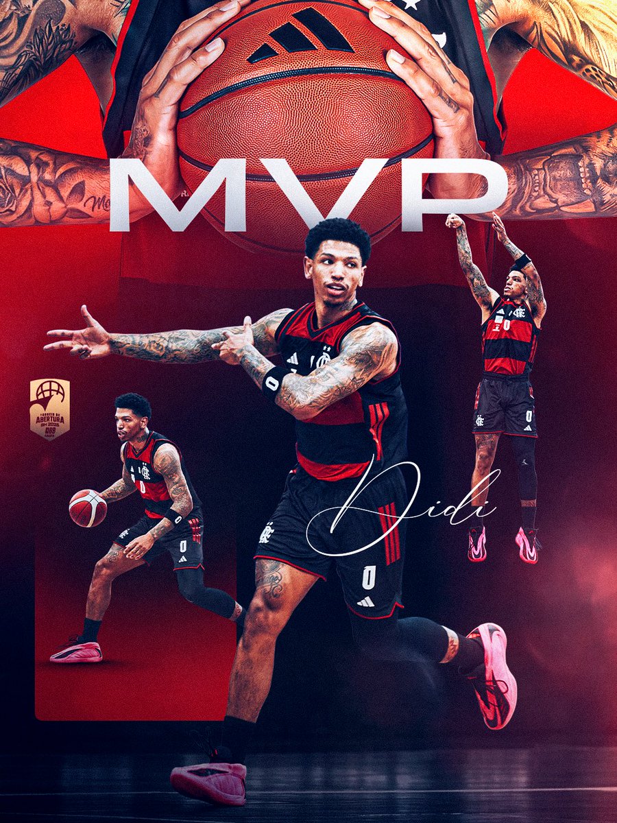 TimeFlamengo's tweet photo. Quatro jogos, três como cestinha! O troféu de MVP tinha que ser dele! Didi Louzada! 🏆💪❤️🖤

#FlaBasquete https://t.co/Pr14kcU65K