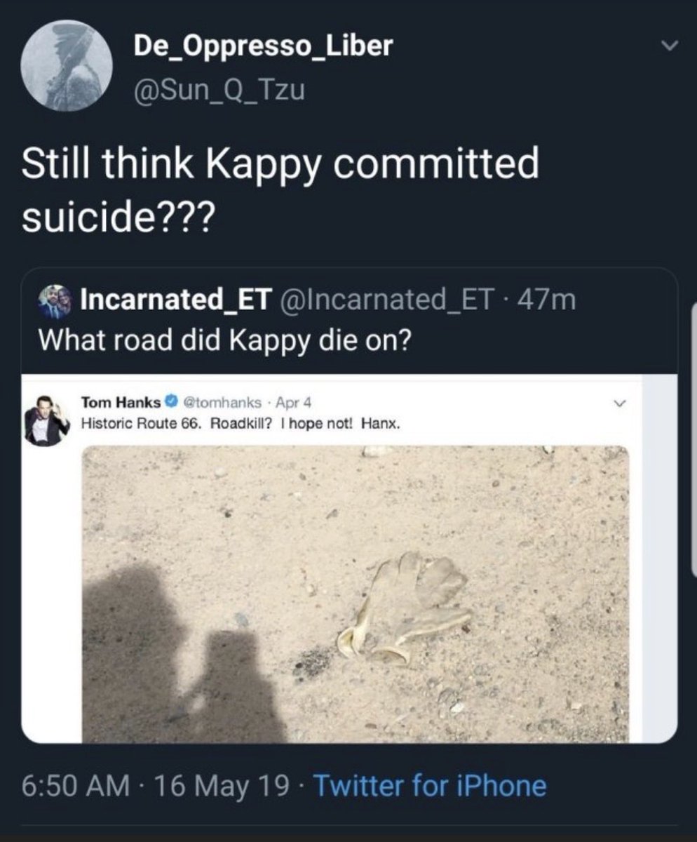 Melchizedek1972's tweet photo. @DangerousThinkg RIP Kappy… https://t.co/8jMrA4oHCM