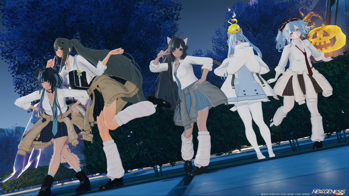 naginagi_pso2's tweet photo. 並んで撮るだけで撮れ高！みんな可愛い！

#PSO2NGS_SS
#ミスラビ https://t.co/2RFPmNMsSH