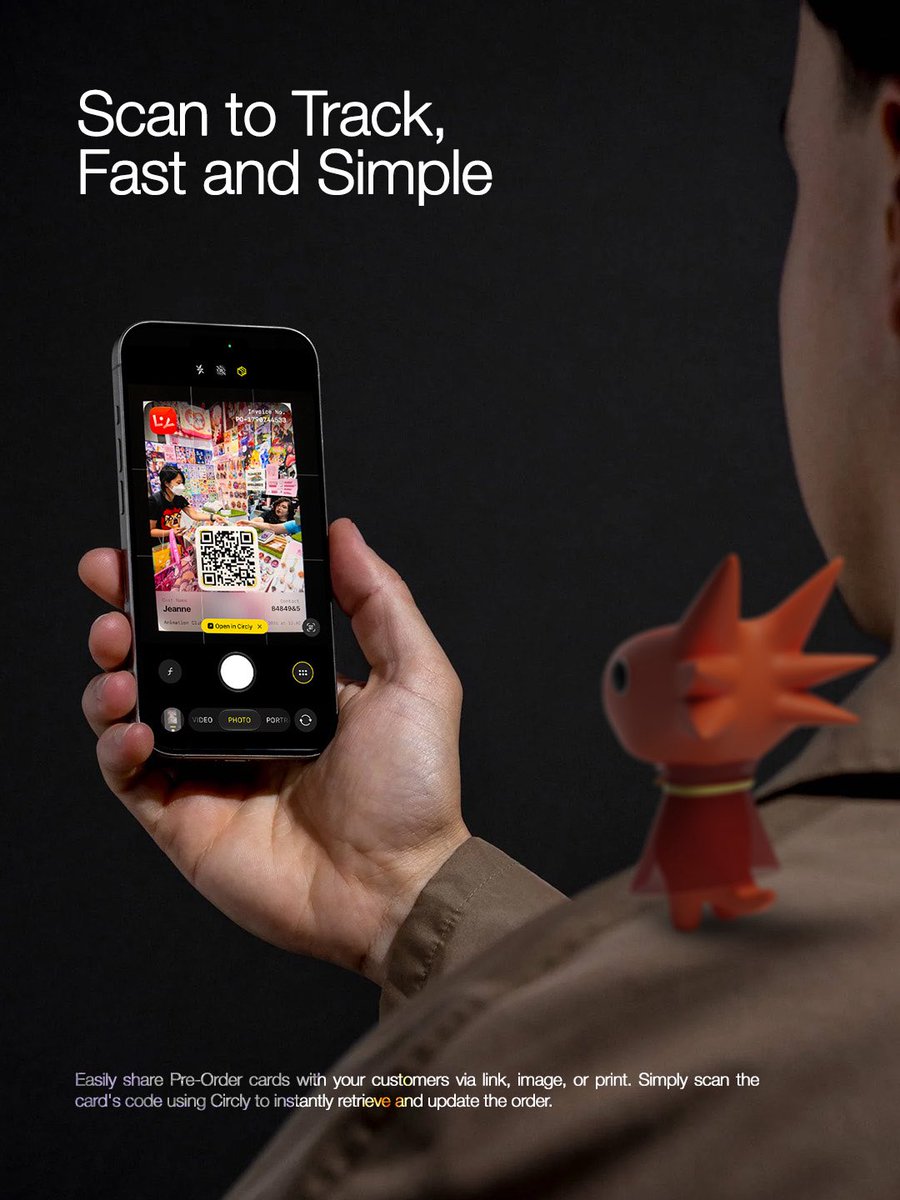 StandbyCircly's tweet photo. Say goodbye to complicated tracking numbers. Grab your phone, scan your PreOrder Card, and track your upcoming delivery instantly. 
 #comicfrontier #artket #chibicon #cocoma #cf https://t.co/owBiDYQzTz