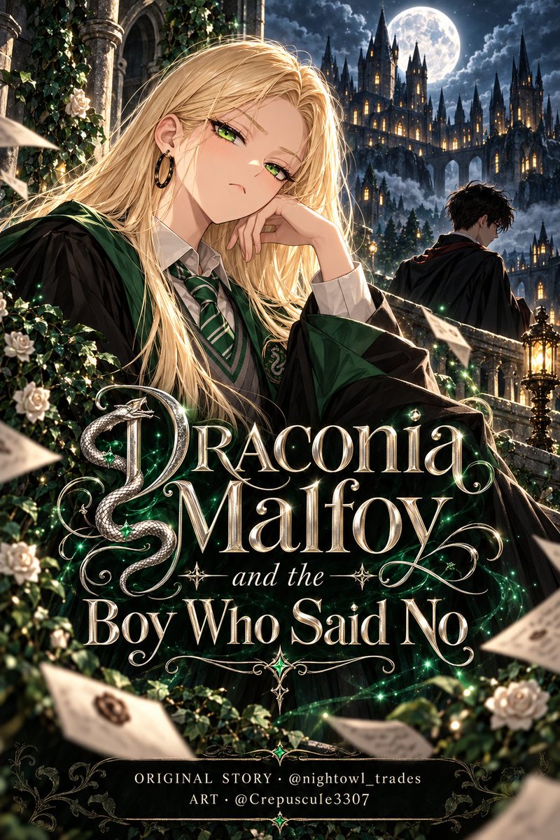 wanruochenhun's tweet photo. Inspired by @Dariel_Lusi I also created another AI-assisted comic adaptation, which has slower pace, of "Draconia Malfoy and the Boy Who Said No", a fanfic by @nightowl_trades
https://t.co/nlHGqjrUlc 
Please enjoy！
#Malfoid #HarryPotter #Malfoy https://t.co/FEtQdOKjeP