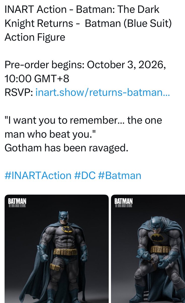 bekoumovies's tweet photo. The Dark Knight Returns merchandise are becoming a popular again and it’s for one reason and one reason only ,
@ZackSnyder  being interested in directing a solo live action TDKR movie with @BenAffleck ,
This is a guaranteed billion dollars at the box office , not to mention the merchandise ,
What are we waiting for? 
@davidellison @Turki_alalshikh  @jayoliva1 @JimLee  @larryfong 
@Skydance @ParamountPics @ParamountMovies @paramountco @DCOfficial @wbd @wbd @warnerbros @WBHomeEnt @artists_equity