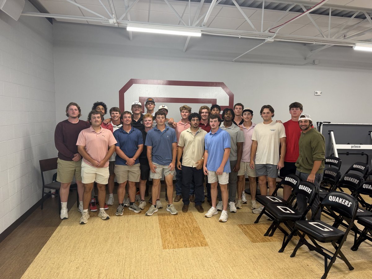 HendersonHayes9's tweet photo. Another successful draft for the 2026 Guilford Baseball Fall World Series. Set to play a 3 game set with hopeful Game 1 at 2:30pm tomorrow weather permitting. Congrats to Skylar Dark on being drafted No. 1 Overall. Good luck to teams Cardinal and Black #fws @goquakers https://t.co/52Q0rMQ21y