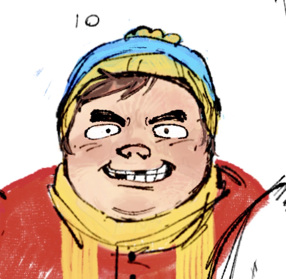 milkyvaniilla's tweet photo. Whatever, I’m gonna show Cartman too 
I just think he takes his hat off so often that he doesn’t try to cover or fix it
And the scarf is just cute https://t.co/j8mliwmE8j