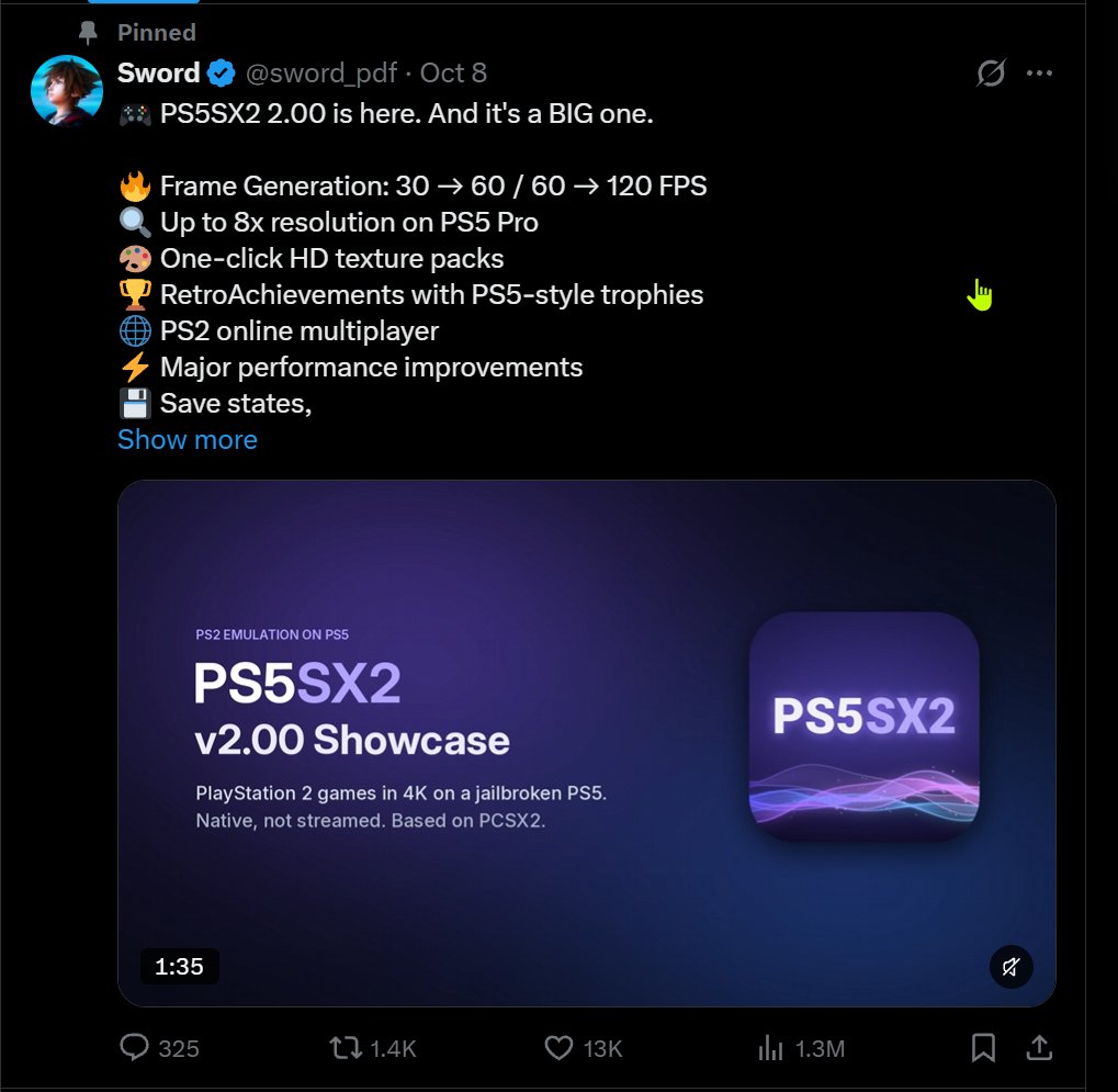 real_klea's tweet photo. For those who don’t get it, the narrative is simple.

Sony keeps pushing subscriptions while people still own their favourite PS2 PS3 PS4 games on disc. Now an open-source dev is giving them a way to play those games on PS5.

People want to play the games they grew up with without paying for them again. That’s why this is going so viral… it’s all over TikTok, and big gaming YouTubers are covering it too.