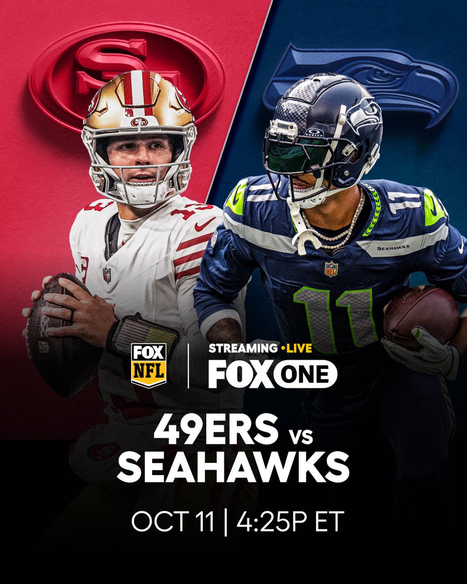 foxone's tweet photo. This is a rivalry you won’t want to miss 

#49ers vs #Seahawks is streaming live on FOX One. https://t.co/VNA3xkk25c