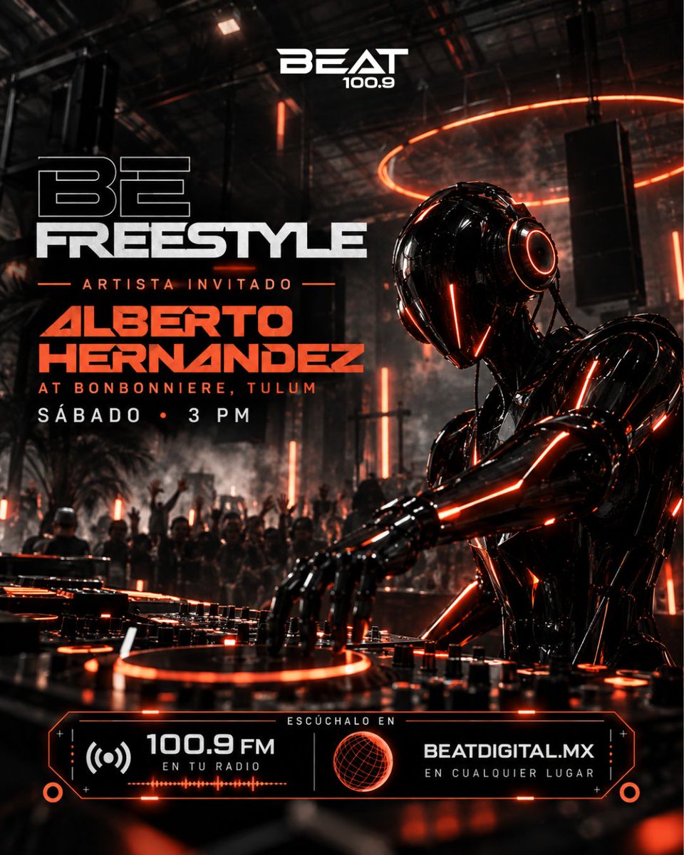 BEATOFICIAL's tweet photo. La frecuencia está por cambiar de manos. 🎧🔥
BE FREESTYLE llega con 55 minutos de mix para encender tu sábado. 🎛️⚡
📻 100.9 FM | https://t.co/UHILLD2lE0
#BEFREESTYLE #Beat1009 https://t.co/hKYoPXKSsH