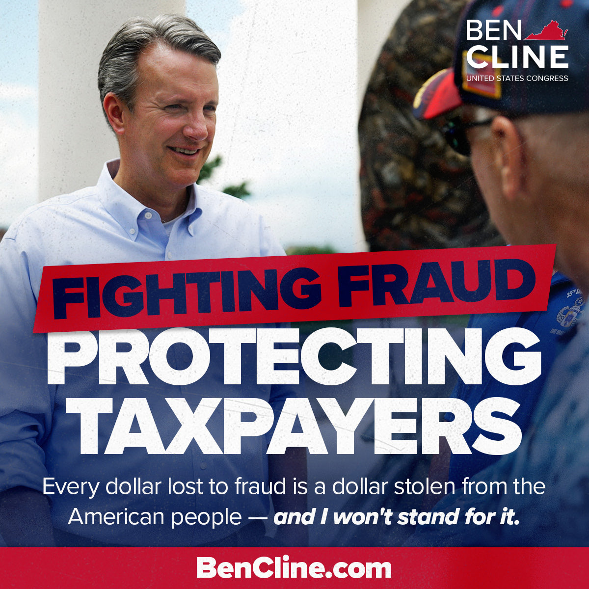 Cline4Virginia's tweet photo. Every dollar lost to fraud is a dollar that could have gone toward serving the American people.

Washington has a responsibility to protect taxpayers from fraud, waste, and abuse, not look the other way.

I’ll keep fighting to hold bad actors accountable and make sure taxpayer dollars are spent responsibly.

With the election approaching, the choice is clear: We need leaders who will stand up for taxpayers and demand accountability.