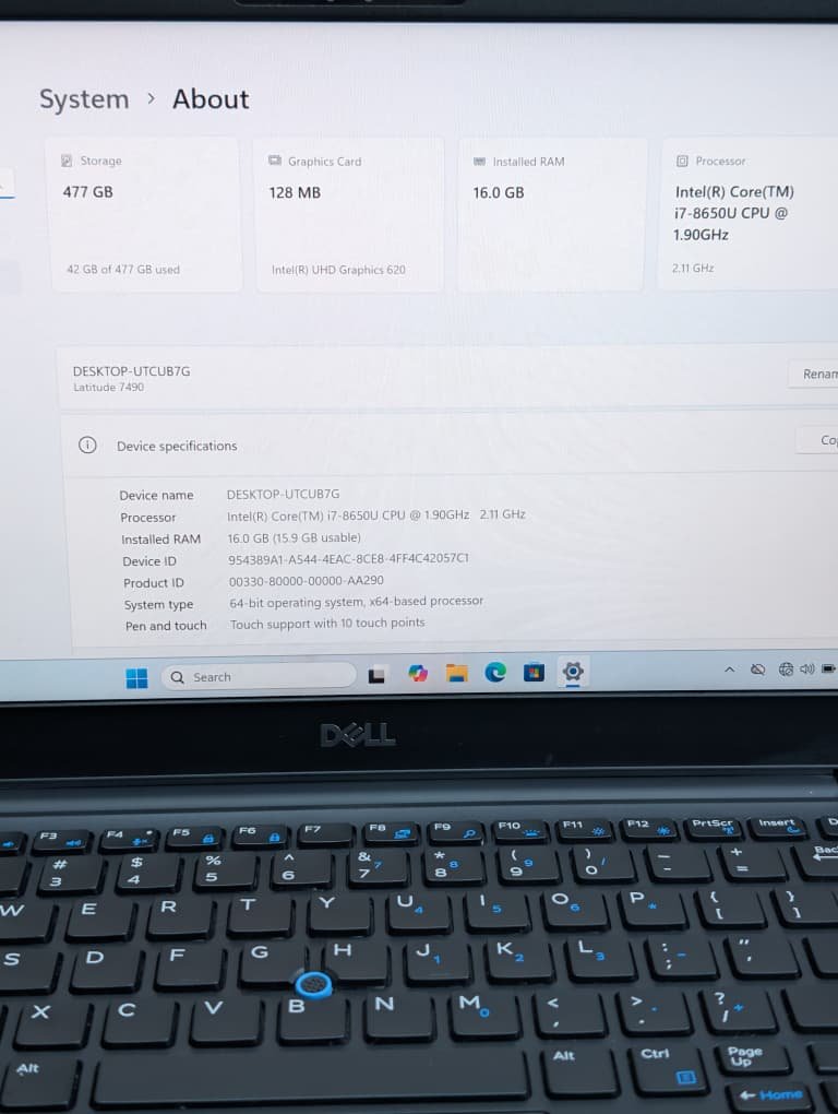 habeeb40592's tweet photo. *Dell Latitude 7490*
14" TOUCHSCREEN Display 
Intel i7-8th Gen 
16GB RAM | 512GB SSD
Face ID Authentication 
Excellent Battery Health 
Backlit Keyboard  
Laptop + Charger ONLY 
N460K https://t.co/Ac5x0BqnjM