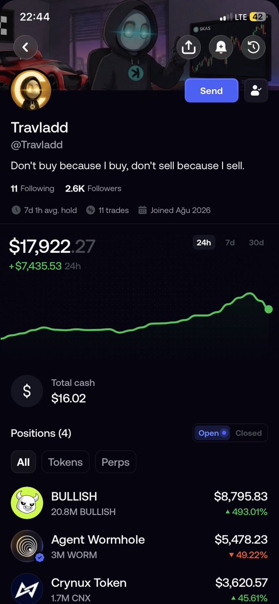 kaptanpilotunuz's tweet photo. @travladd $BULLISH 🔥

I'm following you 👍

Fomo : @kaptanpilotunuzz https://t.co/qhbBsp27TN