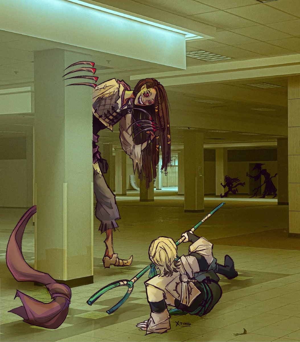 hhhhhhton's tweet photo. Day 10: chthonic monster 

backrooms again because i like it 
#MultiGACHIshiptober #jabberwonger #zankanijiku #janka #gachiakuta https://t.co/QAMLk5HjSJ