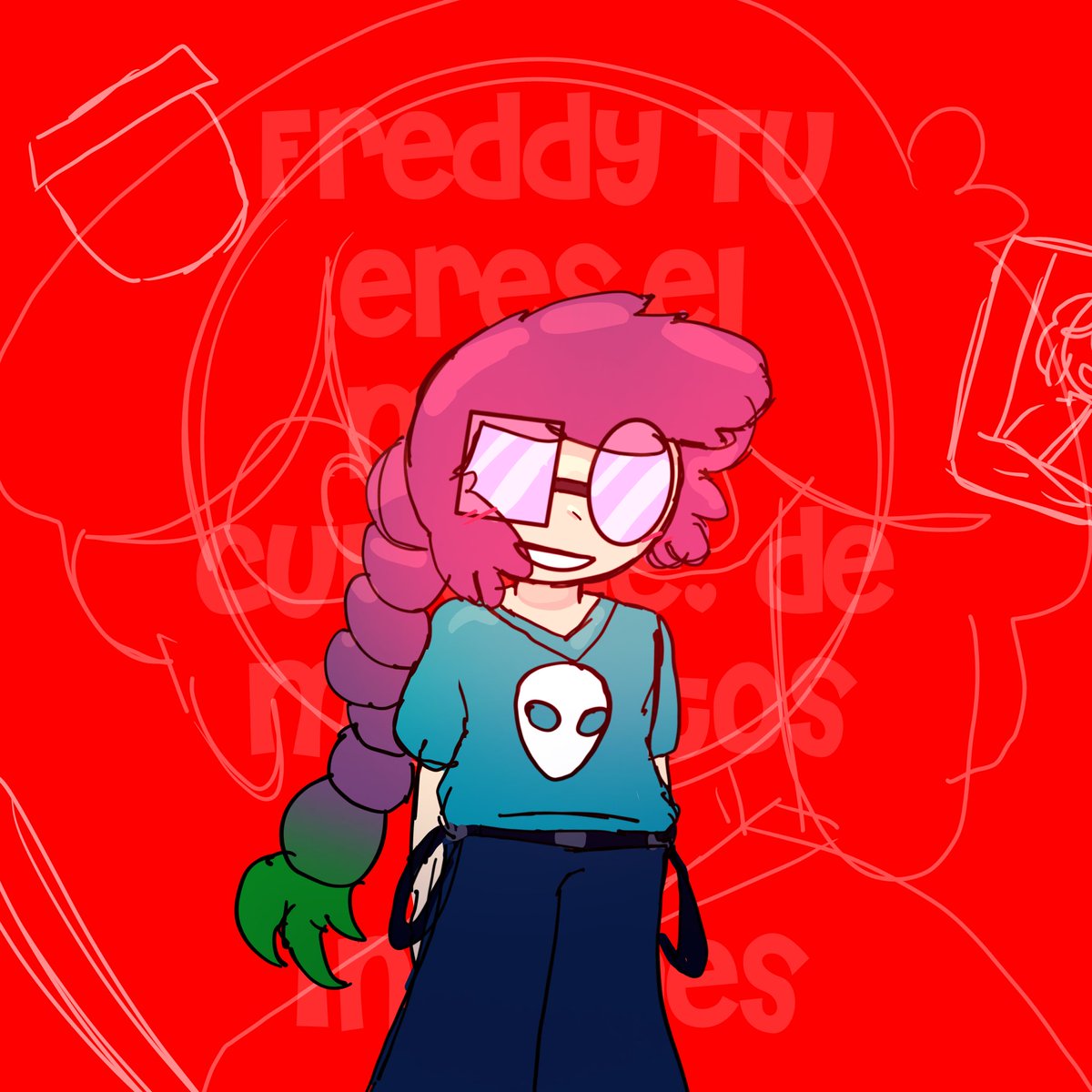 VendromBelle's tweet photo. AYAYAYAYAYA NO LO TERMINE AYER PERO YA LO TERMINÉ AHORA QUÍTENSE QUE PORFIN DIBUJE A OWYNN

Le copié a todos el tema de ayer ERA owynn bro #fnafhs #fnafhstober2026 https://t.co/zs0oO4YE4e
