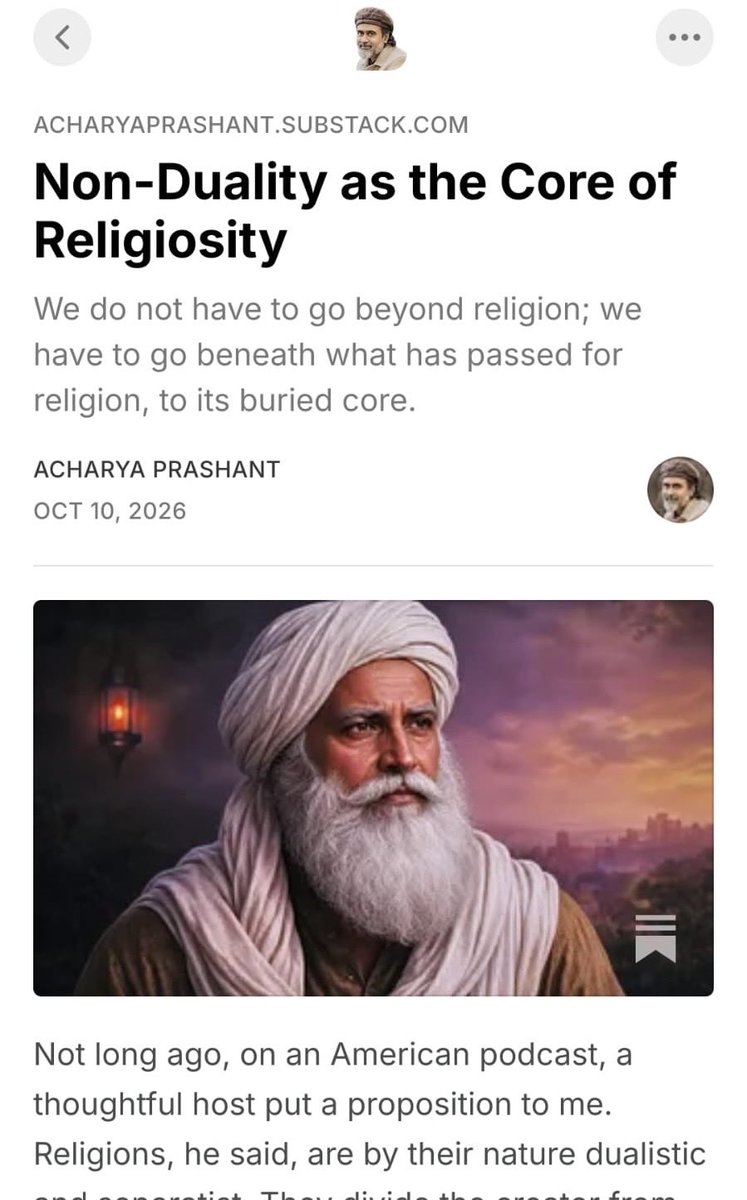 ChinmayeeP18's tweet photo. A must-read for anyone interested in understanding what true religiosity means beyond rituals, beliefs, and spiritual identities.

https://t.co/wAzgsSDlQN

#AcharyaPrashant https://t.co/nRwdFEJhd4