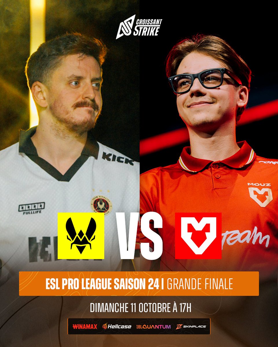CroissantStrike's tweet photo. NOUS AVONS NOTRE FINALE ! ⚔️

Demain à 17h 🇪🇺 @TeamVitalityCS affrontera 🇪🇺 MOUZ pour aller chercher un nouveau sacre en 2026. 🏆 https://t.co/BqfvOQ7qzD