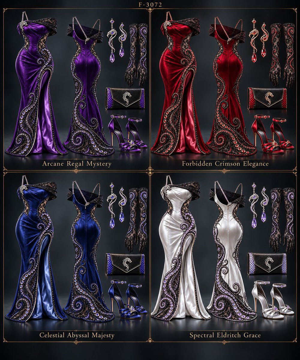 Pyndragon's tweet photo. It's the season for a Lovcraft theme elegant evening dress in many options.
Please enjoy everyone. https://t.co/e63BIad0Y4