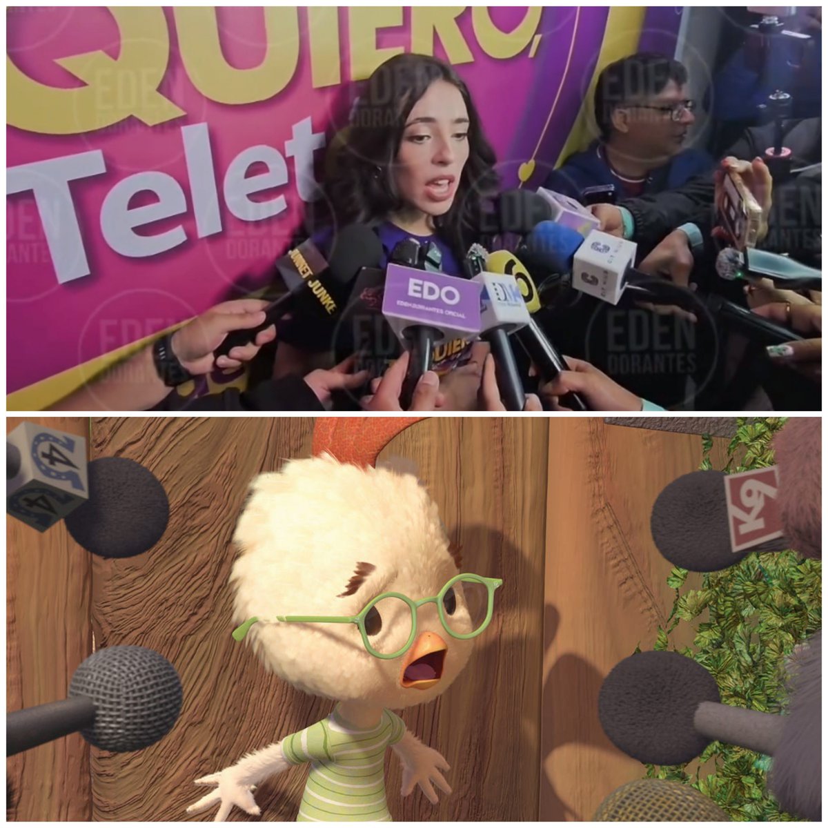 Saraviis's tweet photo. Cualquier parecido con la realidad es mera coincidencia...

Hasta nos asustan a Arantza con tantos micrófonos cercas, cuidado con su carita. https://t.co/EN50tcsEh0
