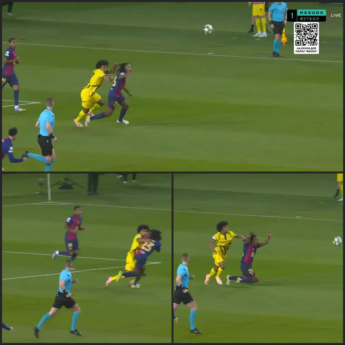 MavixRMCF's tweet photo. Remember Karim Adeyemi pulled Koundé’s hair in the Champions League and didn't get a yellow or red card, but Vinícius got a RED just for touching the opponent hair!!!! https://t.co/umcoBHG5Ln