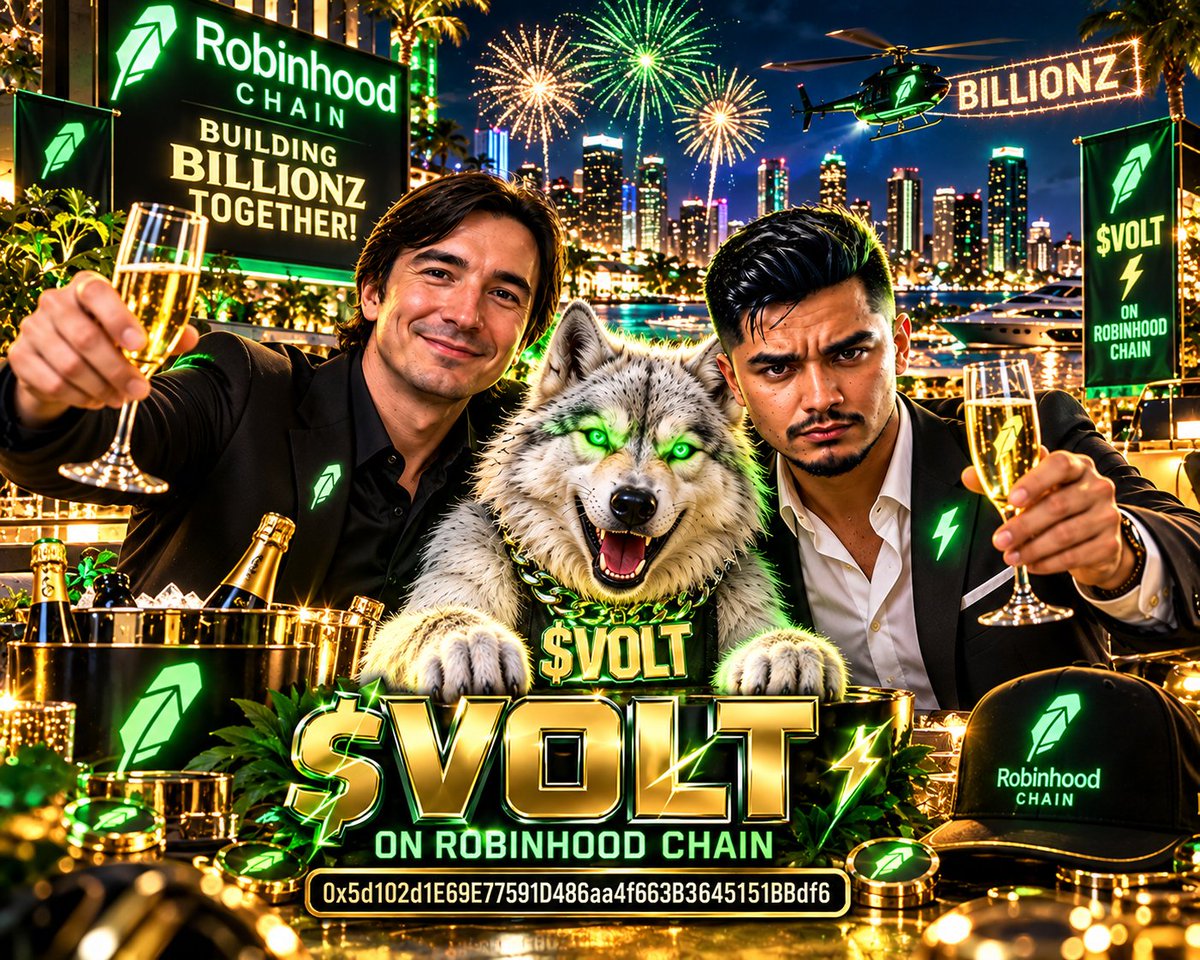 JamalHaynes10's tweet photo. STAY HUNGRY OR GET EATEN! 💯🔥

In this jungle, the weak fold, the impatient sell, and the WOLVES keep building! 🐺⚡️

"THE REAL" VOLT INU — THE BRAND THAT WILL NEVER DIE! ⚡️💚

5 YEARS STRONG! SAME ARMY. SAME HUNGER. NEW CHAIN. BIGGER VISION! 🚀

⚡️ $VOLT @Voltinu_RH
🐺 @pablo_cro
🔥 STAKING OCTOBER 17!

📲 https://t.co/T74XiXLVNl

CA: 0x5d102d1E69E77591D486aa4f663B3645151BBdf6

@Pablo_cro
@LimitlessApeOG
@CryptoChick06
@Crissycryptofox
@SignalLTC
@Ladybugz_lounge
@BleevesOfficial
@RicoMoneybags
@JakeGagain
@RobinhoodApp
@RobinhoodCrypto

#GETVOLTED #STAYVOLTED #VOLTARMY #Robinhood #Web3