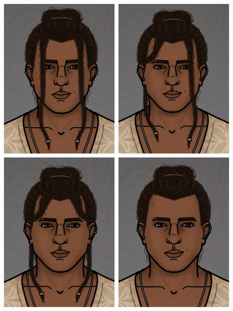 ShaggybyDaylite's tweet photo. Hmmm :p 
I think 1st is the best version tbh 

But I do wanna show diagos face off more than this :3 #ShaggybyDaylite
 
Loving this tho omg he looks so perfect, mabye I could make the hair a lil thinner? Idk https://t.co/RQKDRRzsEa
