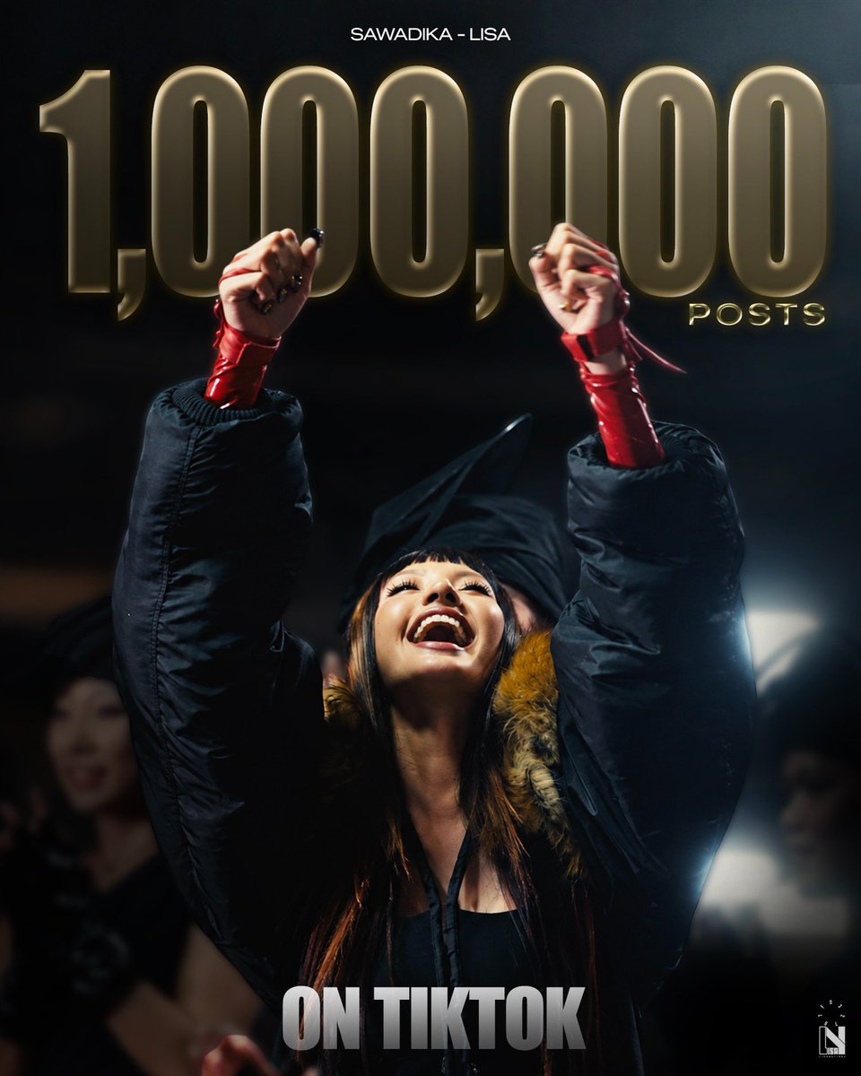 LISANATIONS_'s tweet photo. #LISA - SaWaDiKa has now surpassed 1 MILLION posts on TikTok!🔥

#LISA_SaWaDiKa @wearelloud https://t.co/f429jPKFkA