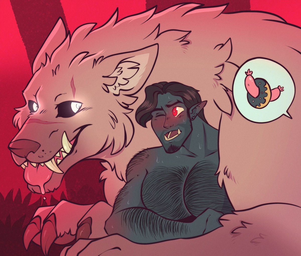 Moon_Shrines's tweet photo. I also present: werewolf breeding a vampire https://t.co/h0D5TYCXm9