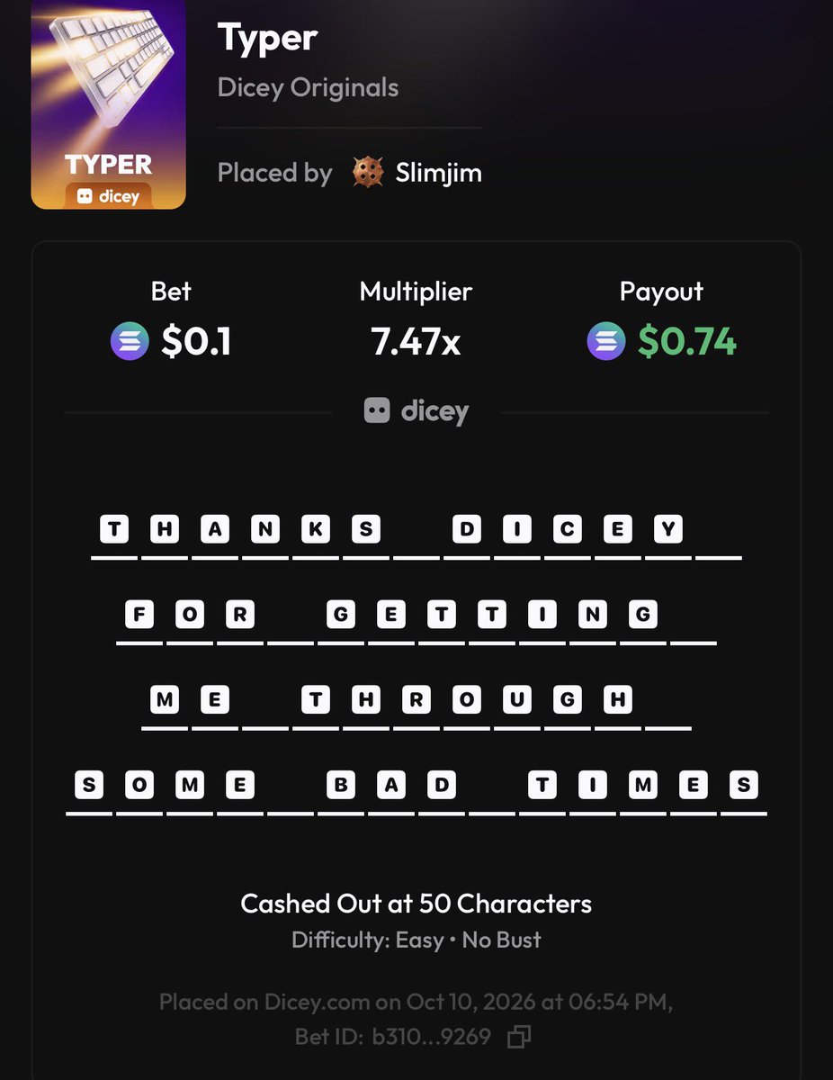 Moon_in_sight's tweet photo. It is with great pleasure that I unveil this masterpieces that even Shakespeare himself couldnโt think of before he passed away, here are my attempts on the new @DiceyHQ original Game Typer #PlayTYPER https://t.co/6I9iX7vxXs