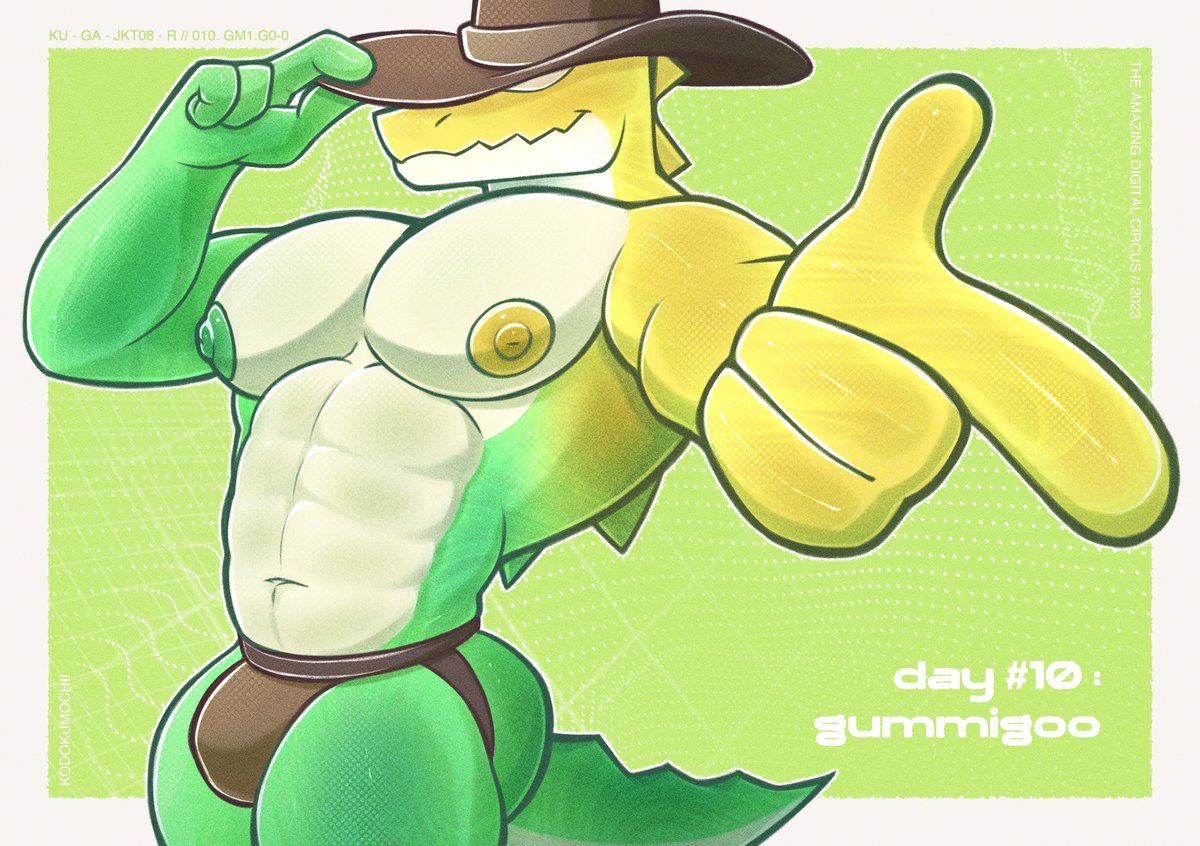 kodokumochii's tweet photo. jocktober day 10 - gummigoo https://t.co/tYwXK8Yzq0