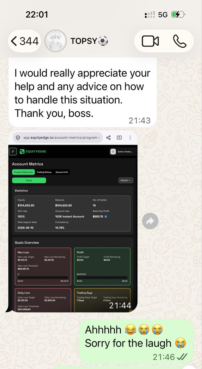 X_MEDIA01's tweet photo. Just in 🚨

Another trader just got denied $4k payout by @EquityEdgeUK 

To make it worst they blocked him on every platform 😳 https://t.co/EcqLjeddlJ