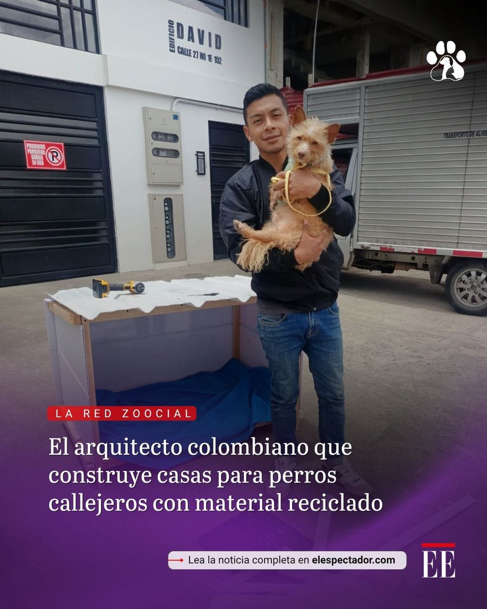 elespectador's tweet photo. En Pasto, Jeison Castillo, “El Arqui de los que no tienen voz”, reutiliza estructuras para refugio animal, promoviendo empatía y ciudades incluyentes 👉 https://t.co/xCJL4iGXEV https://t.co/HbEBg9Oq6E