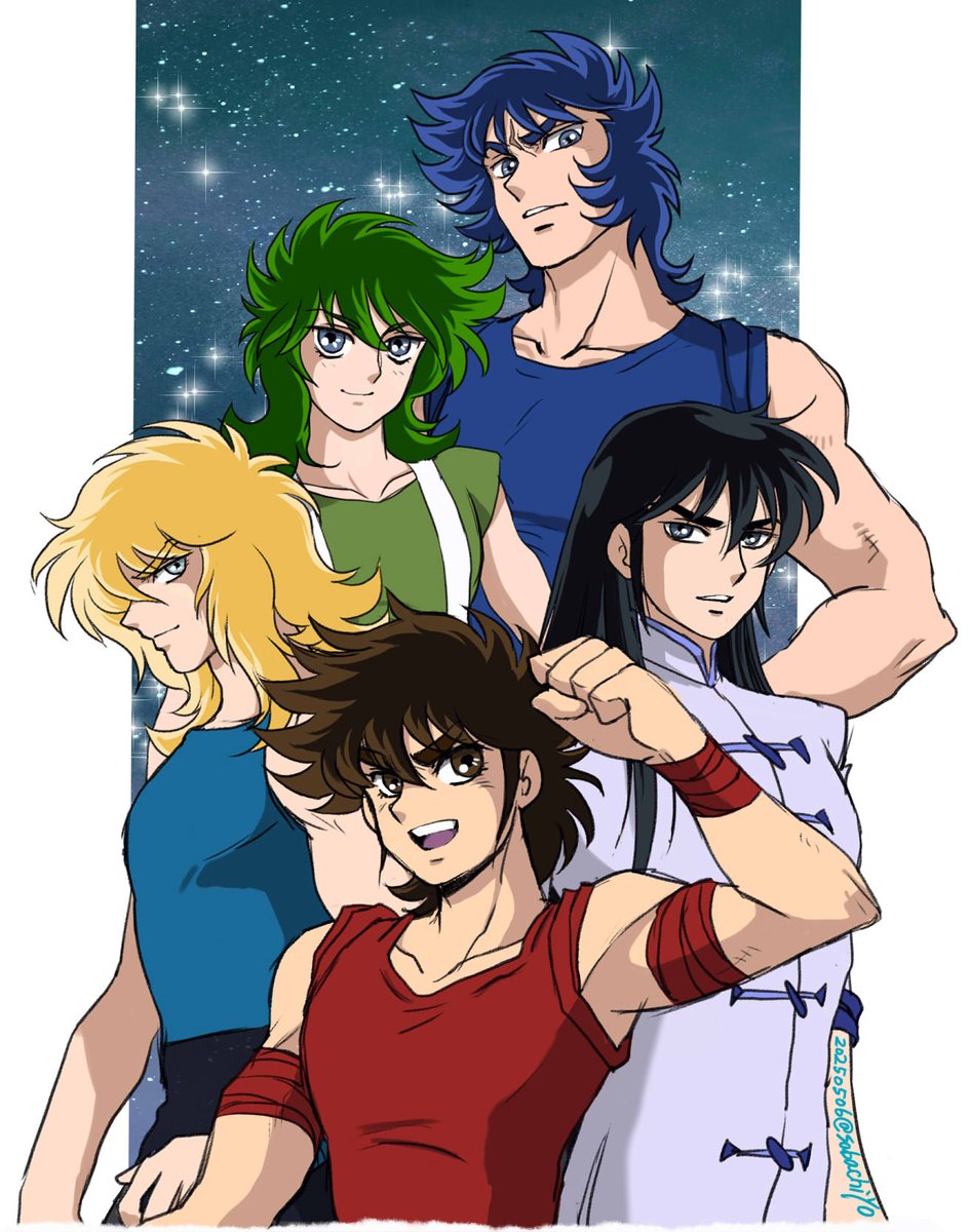 sabachiyo's tweet photo. #聖闘士星矢アニメ化祝40周年
40年経っても衰えない人気！素晴らしいです！！ 過去絵ですが、好きなキャラ達でお祝いさせていただきます😄 https://t.co/VoSf8Wjq1n