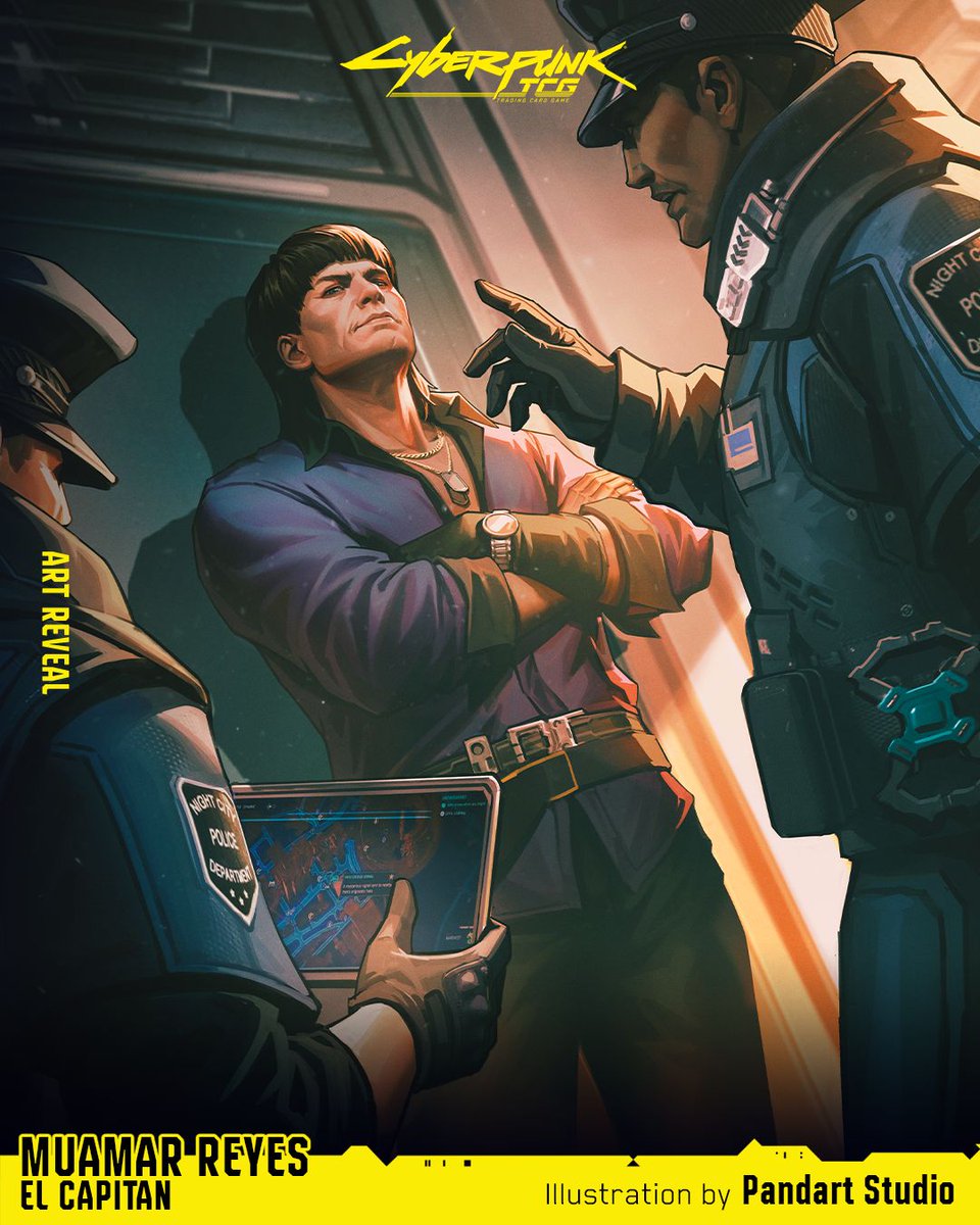 Cyberpunk_TCG's tweet photo. If it moves, he can move it.

Muamar Reyes: El Capitan Retail Iconic Rare, illustrated by Pandart Studio.

Find your local Cyberpunk TCG store here👇🔗 https://t.co/JTEiVEjVGs