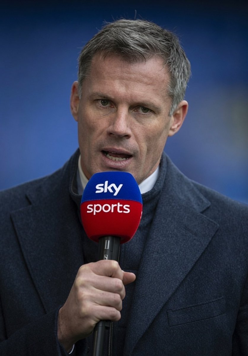 FullTimeX_'s tweet photo. 🚨🗣 Jamie Carragher on Vini Jr red card against Villareal:

"That was never a red card if you loom closely, Vinicius hand just moved past him but the referee said it was a red which is quite disappointing"

"If Madrid had lost this game, I would've hold the referee responsible for the lost because, that's too small of a problem to be given as a red card"
