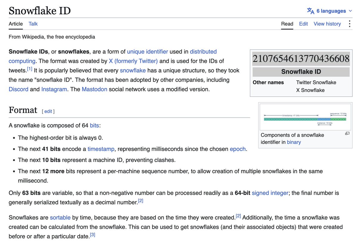 joeksluis's tweet photo. Solved Fly io’s second distributed systems challenge in C

This one was about generating unique IDs during network partitions when nodes can't communicate with each other

this also reminded me of Twitter's Snowflake IDs that I read about a while back. They solve a similar problem but support the creation of thousands of IDs per millisecond per worker
