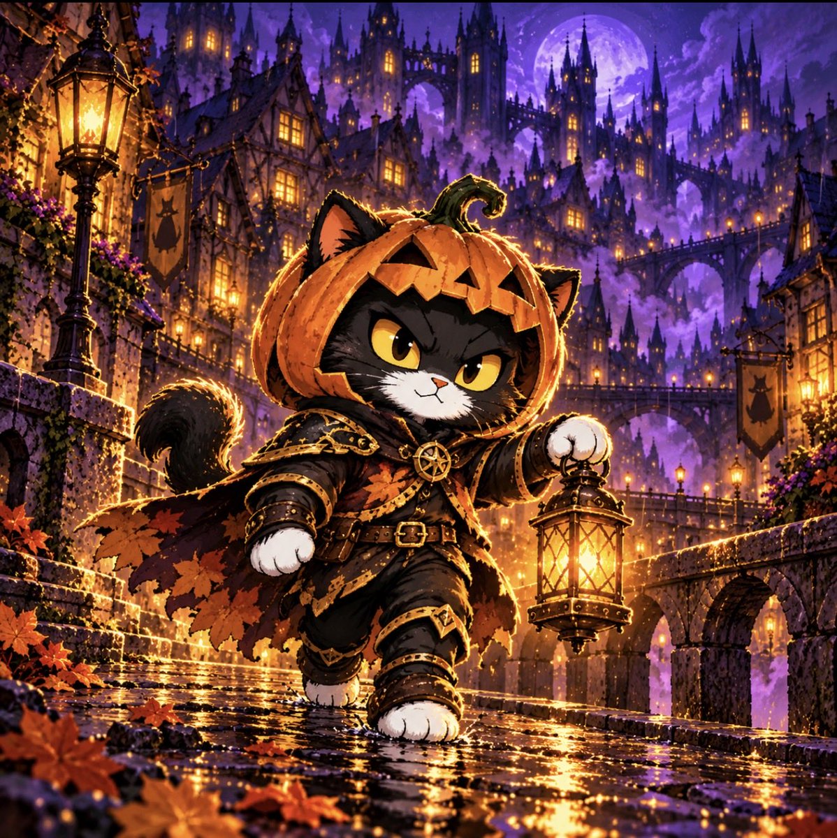 hatsndacats's tweet photo. Halloween looks a little different in daCAT’s world. 😼🎃

Golden eyes, haunted streets, and a whole cast dressed for the occasion.

Which daCAT gets your vote? 🦇👻🎃🧪 https://t.co/J1XDFyONGr