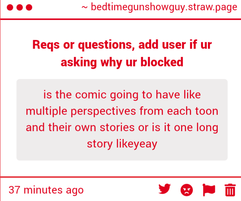 Capikarks's tweet photo. Its one long story with a different narrator depending on the chapter, some will be told without bias while others will be visually different based on whos POV its being told from

Also probs gonna start answering these over on @DANDYSWEEDS  cus i dont like flooding my media tab https://t.co/yk88XGxjYW
