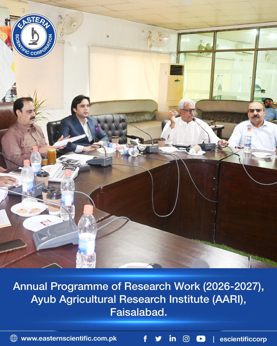 MMuhamadShahbaz's tweet photo. Pleased to participate as a member in AARI’s Annual Research Programme (2026–2027), Faisalabad.

Eastern Group remains committed to advancing agricultural research, food safety, and AgriTech innovation in Pakistan.

#AARI #EasternGroup #FoodSafety https://t.co/ip4ZtUcDs8
