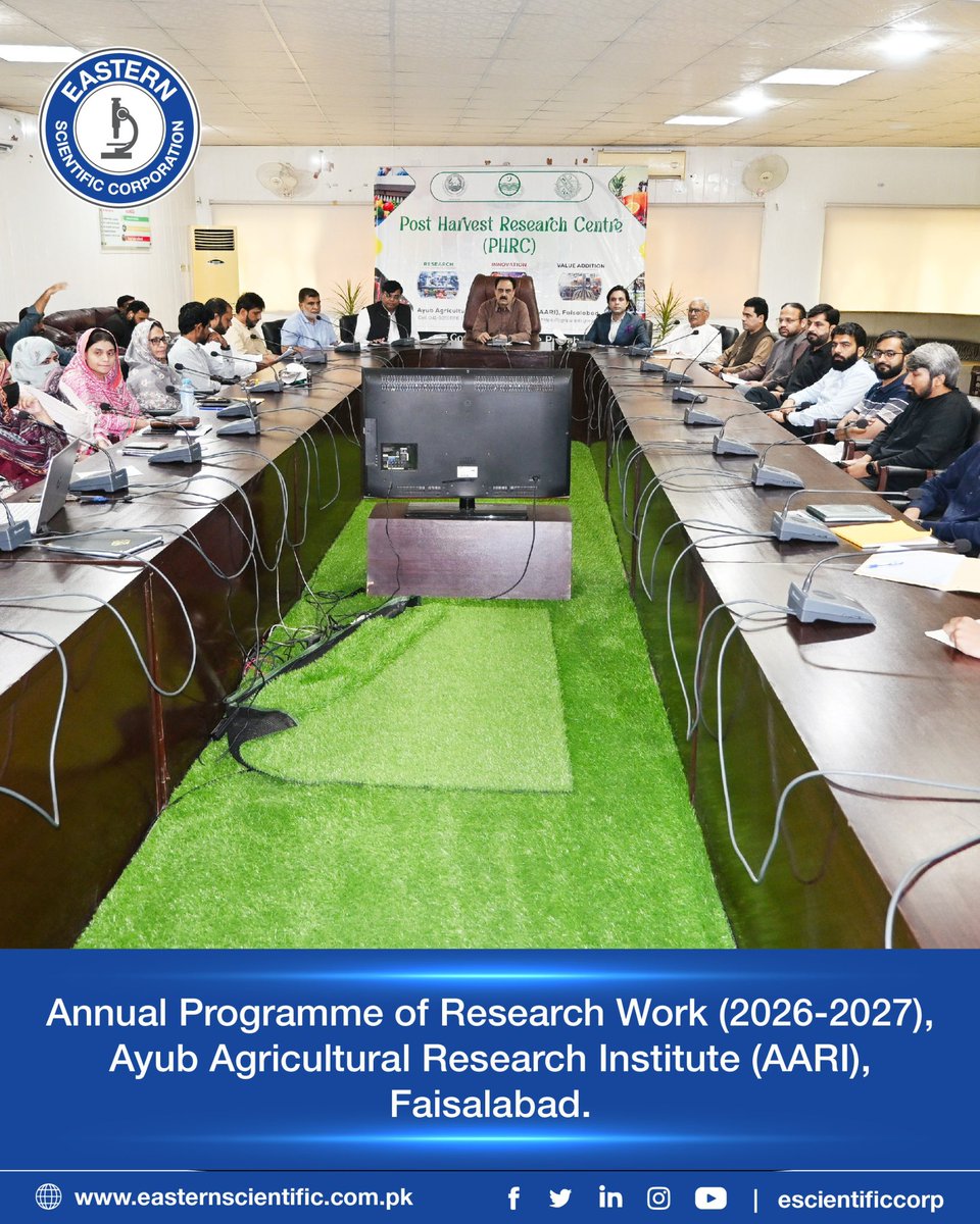MMuhamadShahbaz's tweet photo. Pleased to participate as a member in AARI’s Annual Research Programme (2026–2027), Faisalabad.

Eastern Group remains committed to advancing agricultural research, food safety, and AgriTech innovation in Pakistan.

#AARI #EasternGroup #FoodSafety https://t.co/ip4ZtUcDs8