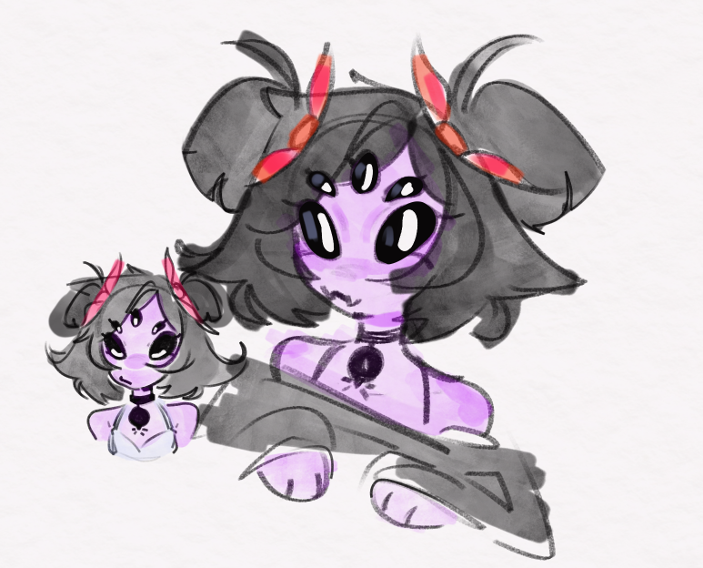DuckyMowo's tweet photo. Big Muffet Tiny Muffet :> https://t.co/SElXKfLymb