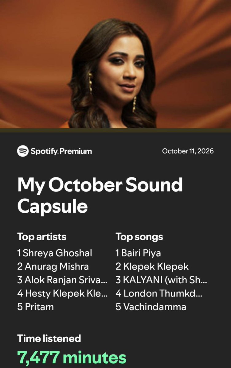 vaa2228's tweet photo. @Spotify https://t.co/fFYntiXhna

@shreyaghoshal #bairipiya #new #spotify https://t.co/CFwzeTFdhG