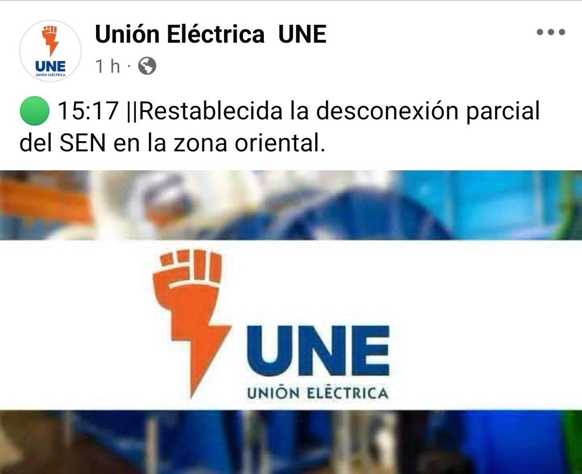 PartidoPCC's tweet photo. Ya está interconectado el Sistema Eléctrico Nacional 

#UnidosXCuba

El cerco energético contra #Cuba debe terminar. https://t.co/JkdXUosGcI