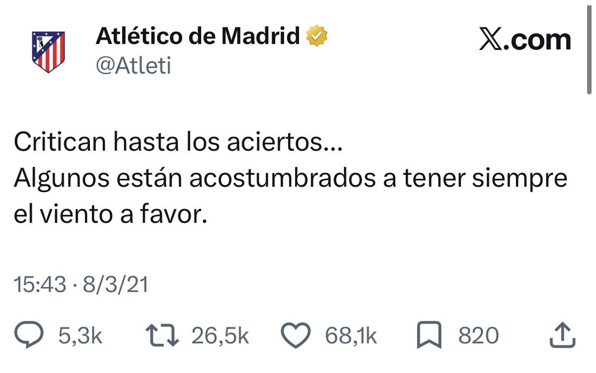 AtletiOnTop's tweet photo. Ya lo dijo el Atleti.
No hay nada más que añadir.
El Real Madrid es el club más ladrón de la historia y se sorprenden cuando no roban. https://t.co/3Xm5yODNmQ