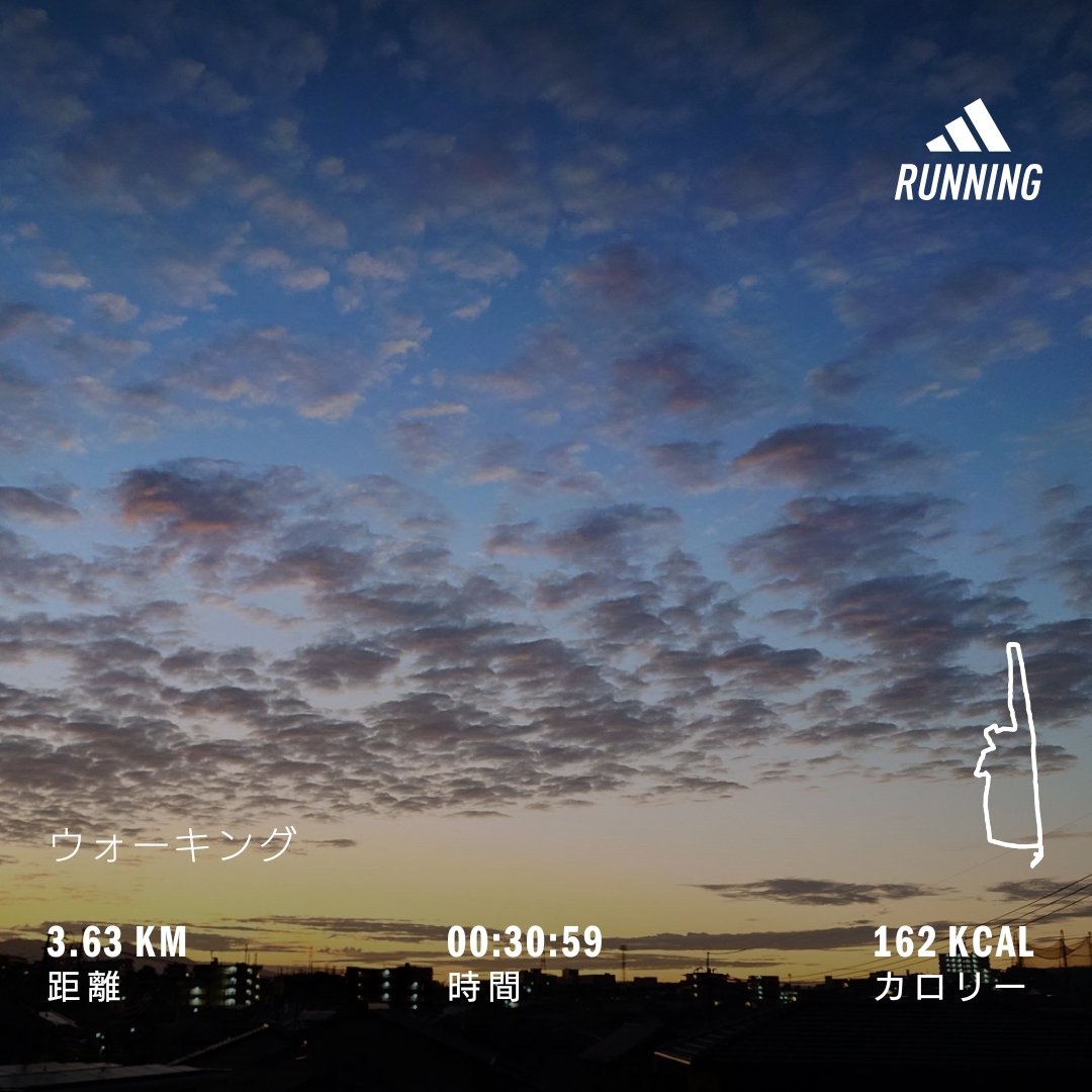 Poptone8's tweet photo. #ウォーキング
#今のソラ
#朝日
#adidas
#vitality https://t.co/Rbo16cUysM