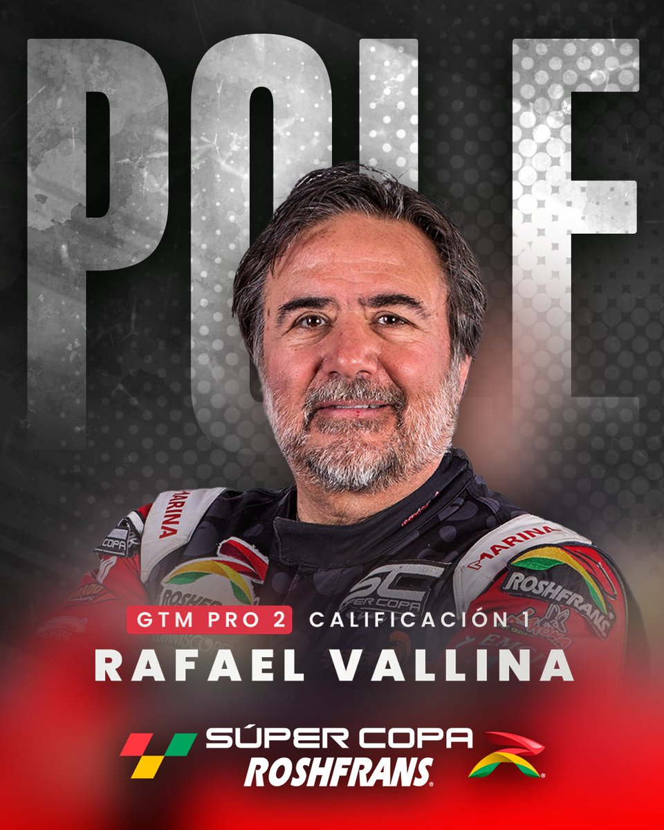 SuperCopaMex's tweet photo. Termina la calificación de la categoría GTM y estos son los pilotos en la "Pole" para la carrera 1 🤠☝️
#SuperCopaRoshfrans #SCMonterrey #SúperCopaRoshfransMTY https://t.co/ZZ88fd27l6