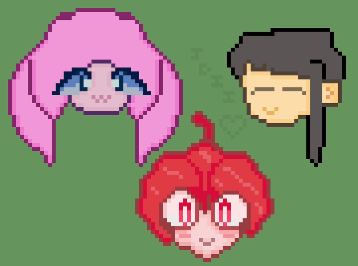 johnnydabb2's tweet photo. I'm actually trying to imagine a conversation between these three.  I'm guessing that at least Korale and Ketchup would get along quite well.

#fanart #pixelart

From left to right: @sonnick3D @bonzomcbonbon @_yapsharlene https://t.co/I3StcUnL5Q