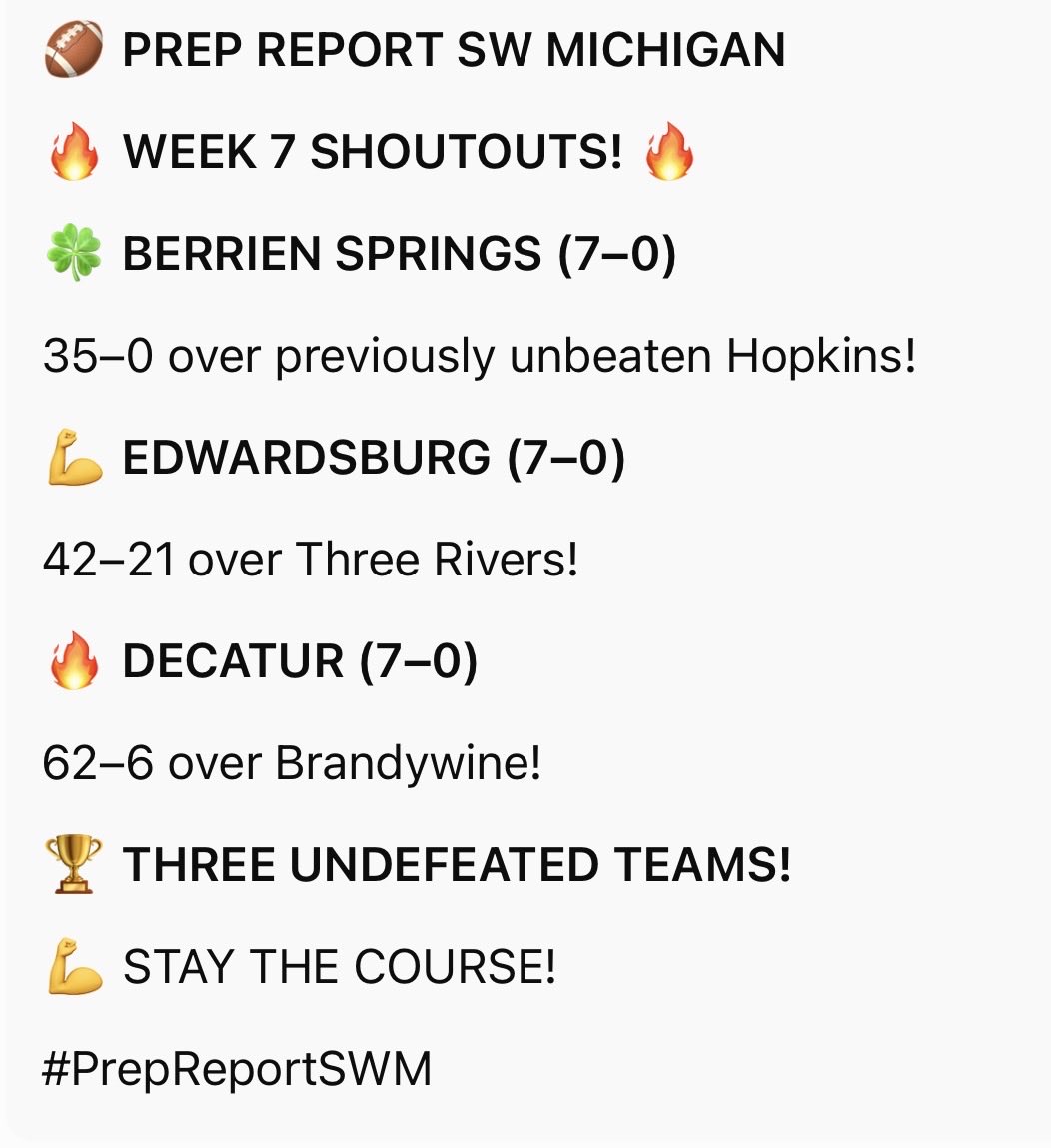 PrepReportsw's tweet photo. @WSJMSports @WitkowskiBret @MichFBFrenzy @lenny_padilla @alex_pallone @statechampsmich @MLiveSports @PrepRedzoneMI @ChuckFreeby @MLiveSports https://t.co/cFCzHLIyaE